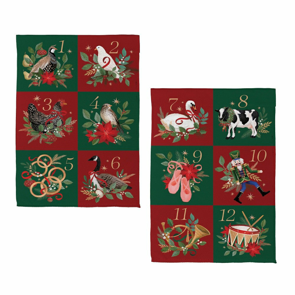 12 Days of Christmas Suede House Flag | Plow & Hearth