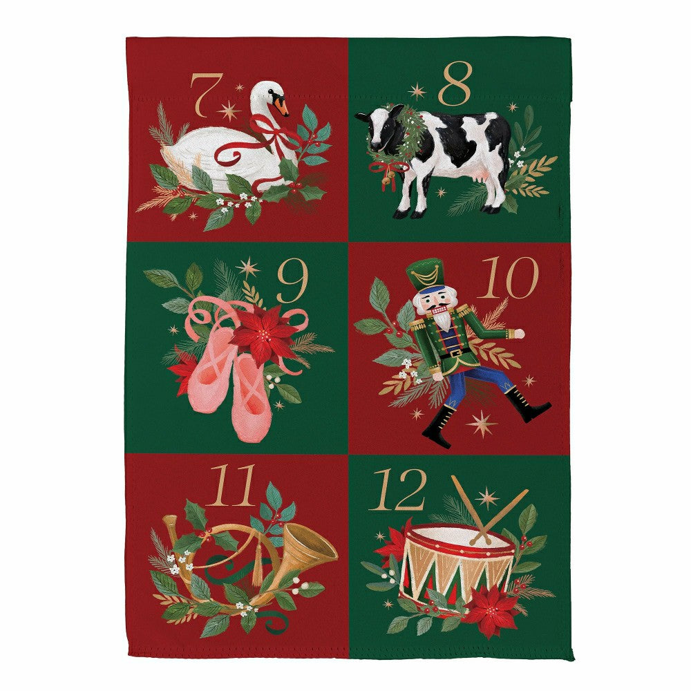 12 Days of Christmas Suede House Flag | Plow & Hearth