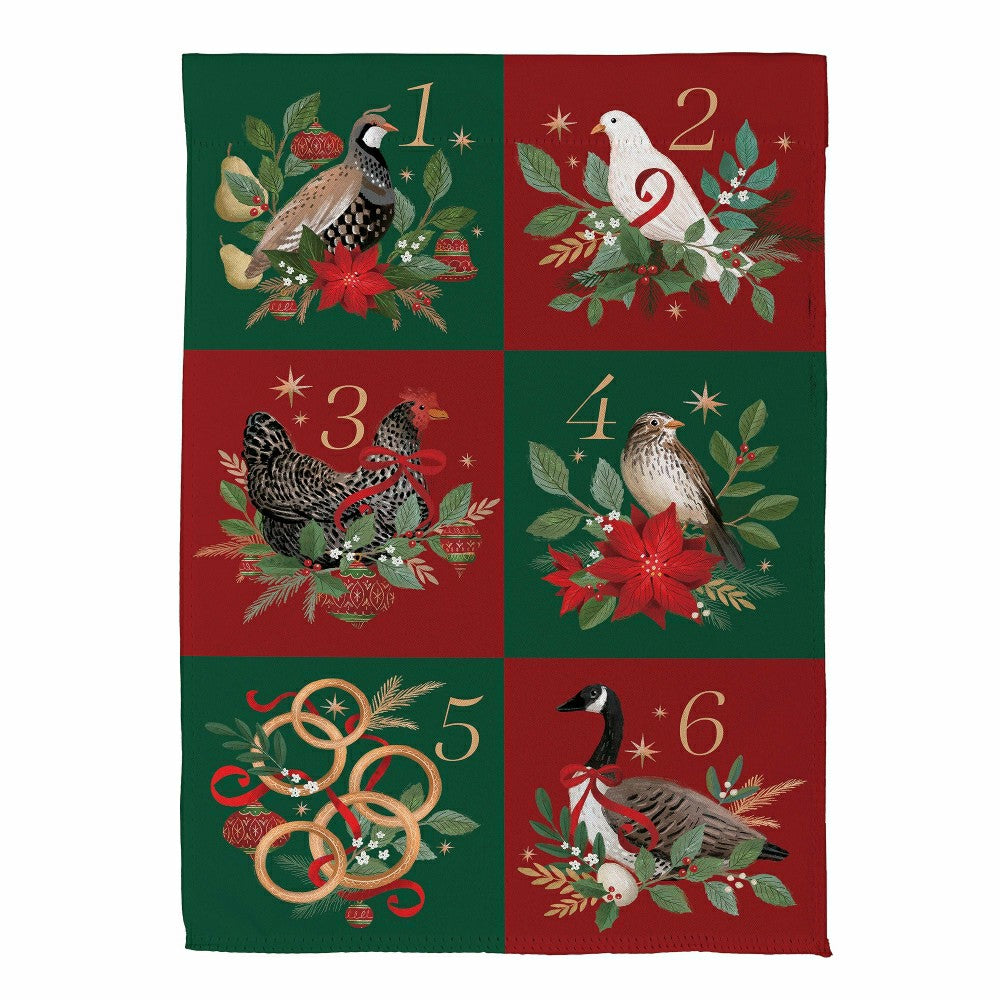 12 Days of Christmas Suede House Flag | Plow & Hearth