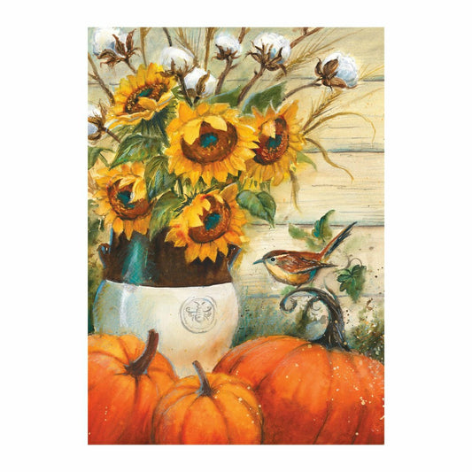 Cotton & Sunflowers Suede House Flag | Plow & Hearth