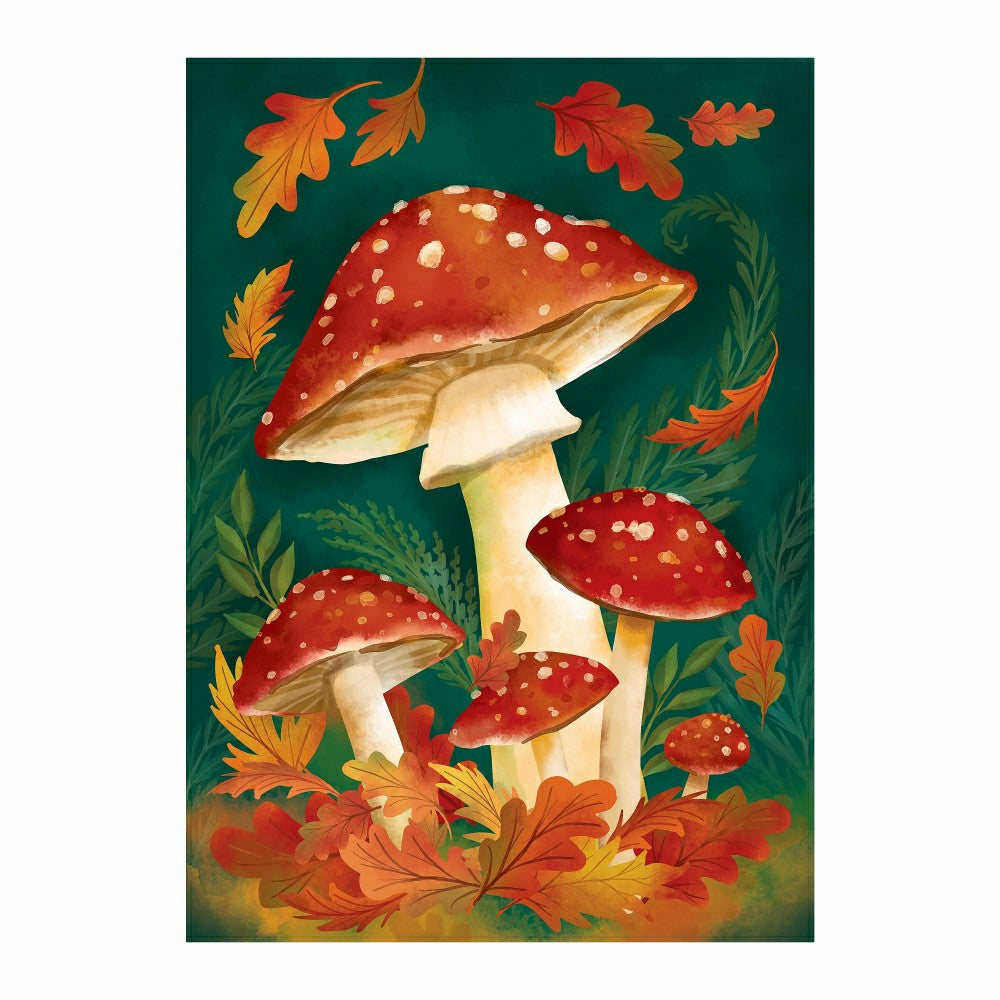 Fungi For Fall Suede House Flag | Plow & Hearth
