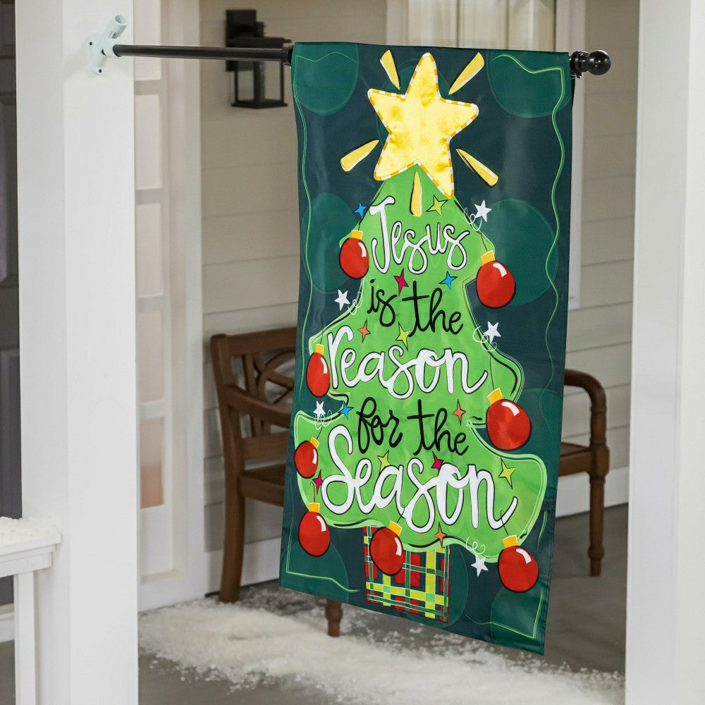 Jesus Is The Reason Applique House Flag | Plow & Hearth