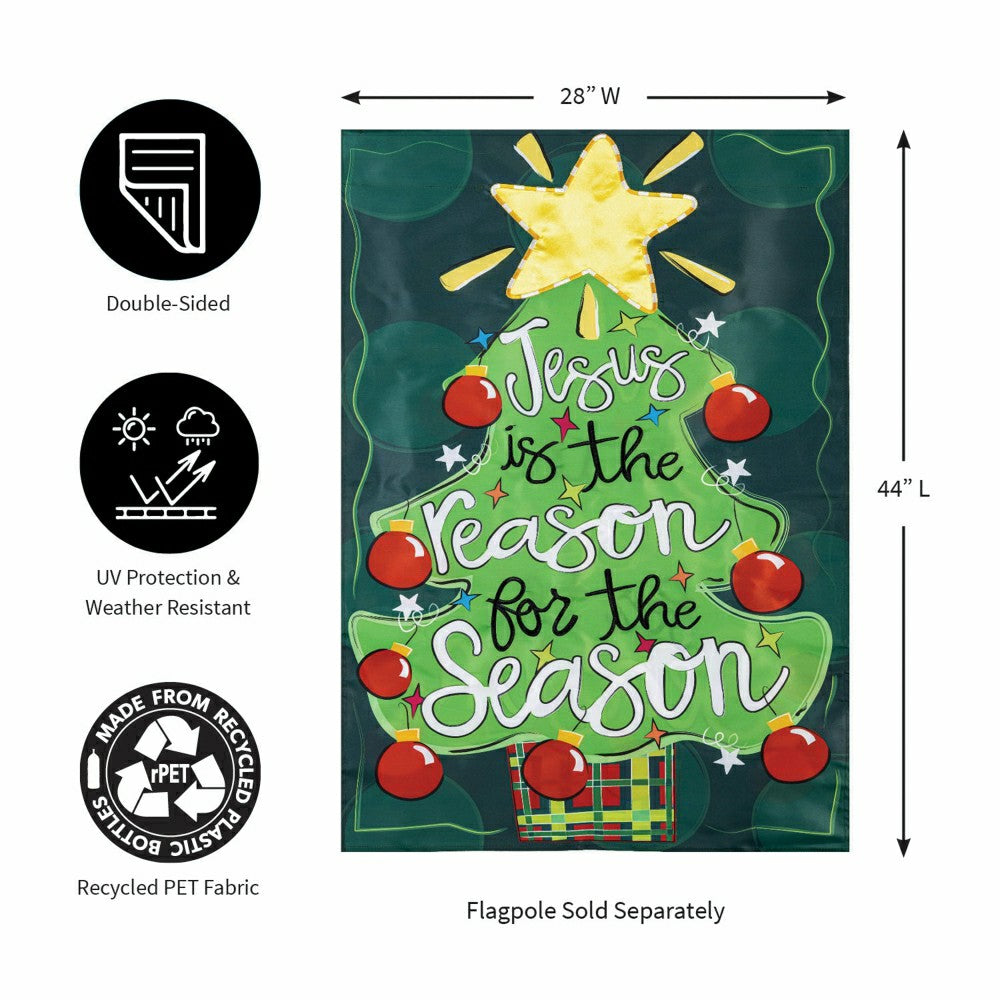 Jesus Is The Reason Applique House Flag | Plow & Hearth