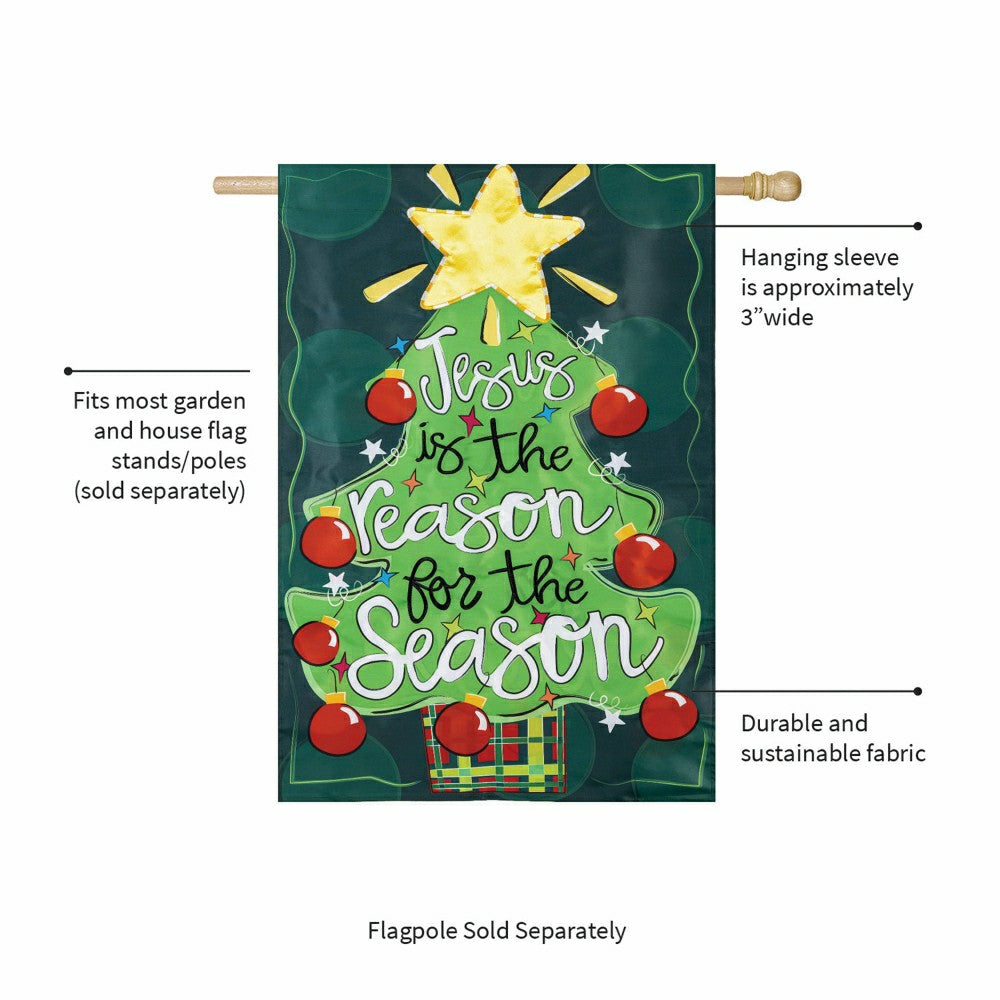 Jesus Is The Reason Applique House Flag | Plow & Hearth