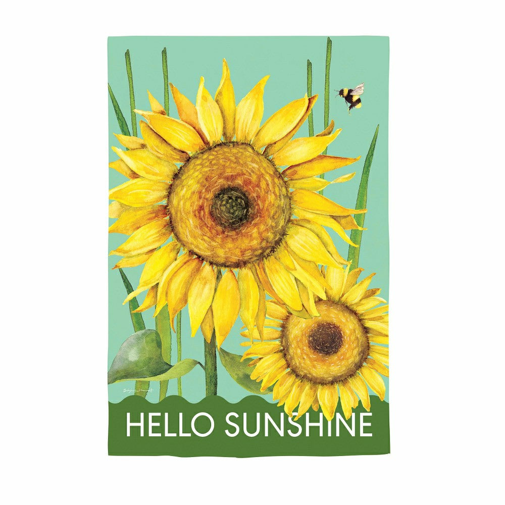 Hello Sunshine Burlap House Flag | Plow & Hearth