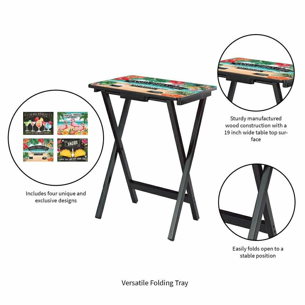 Beach Vacation TV Tray Set of 4 | Plow & Hearth