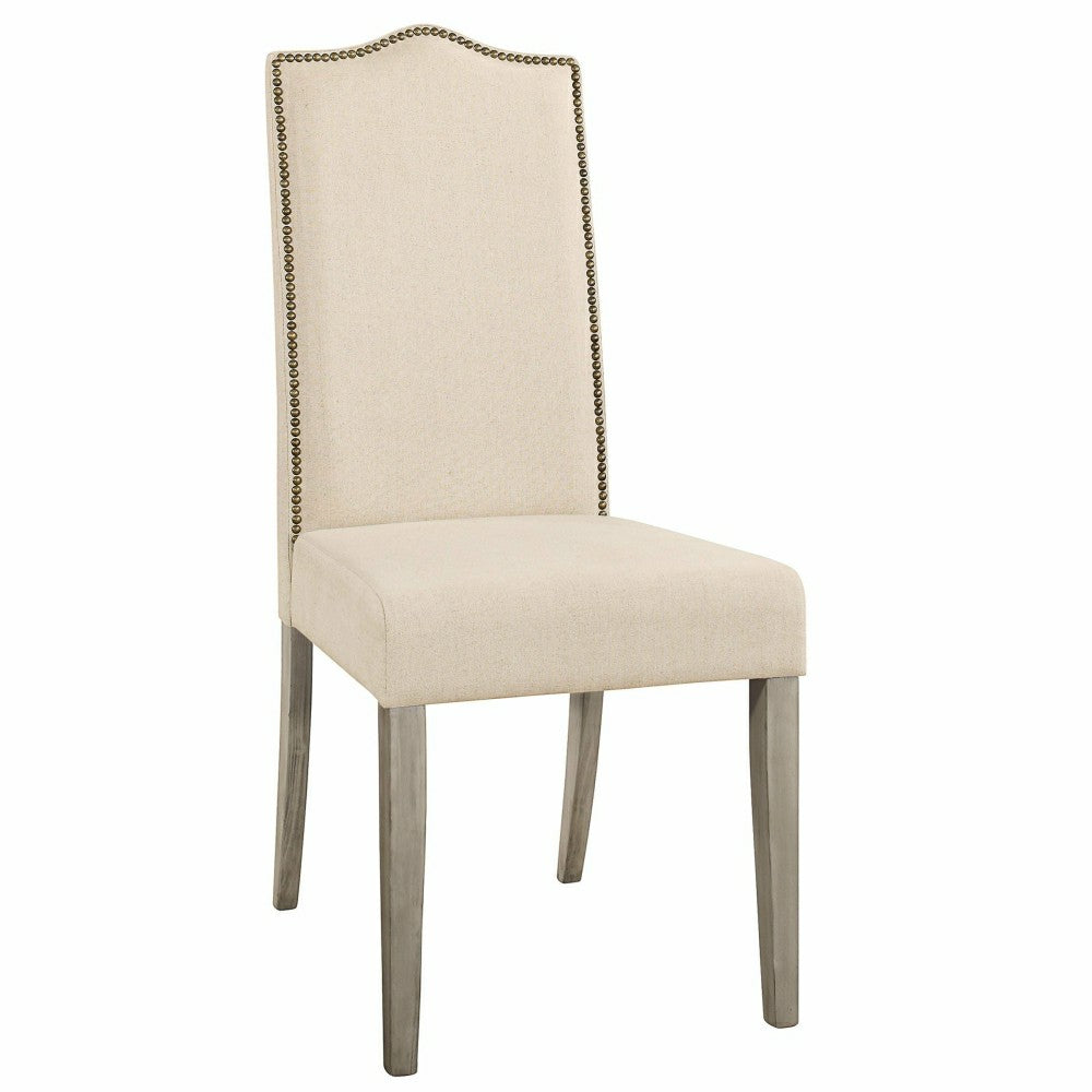 Romero Parson Linen Upholstery Chair, Weathered Gray | Plow & Hearth