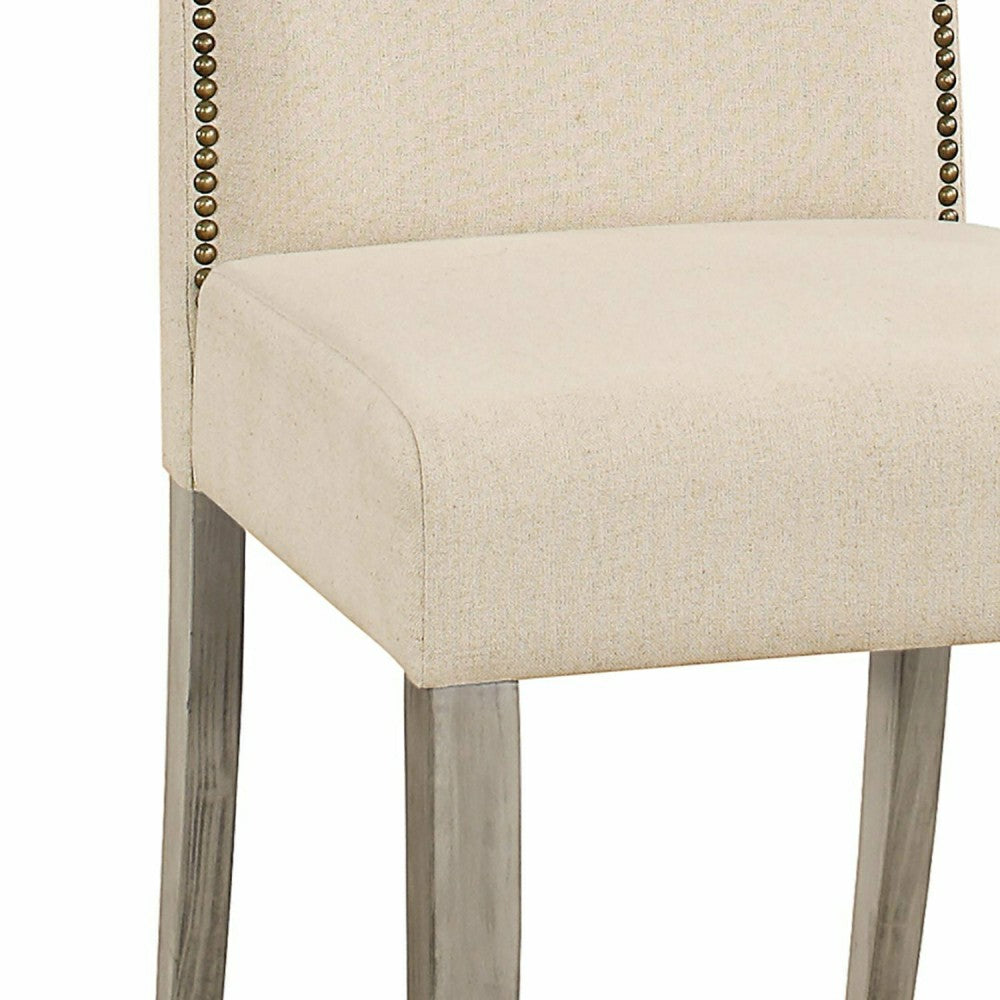 Romero Parson Linen Upholstery Chair, Weathered Gray | Plow & Hearth