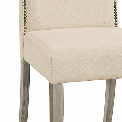 Romero Parson Linen Upholstery Chair, Weathered Gray | Plow & Hearth