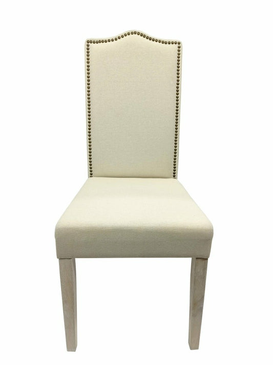 Romero Parson Linen Upholstery Chair, Natural Driftwood | Plow & Hearth
