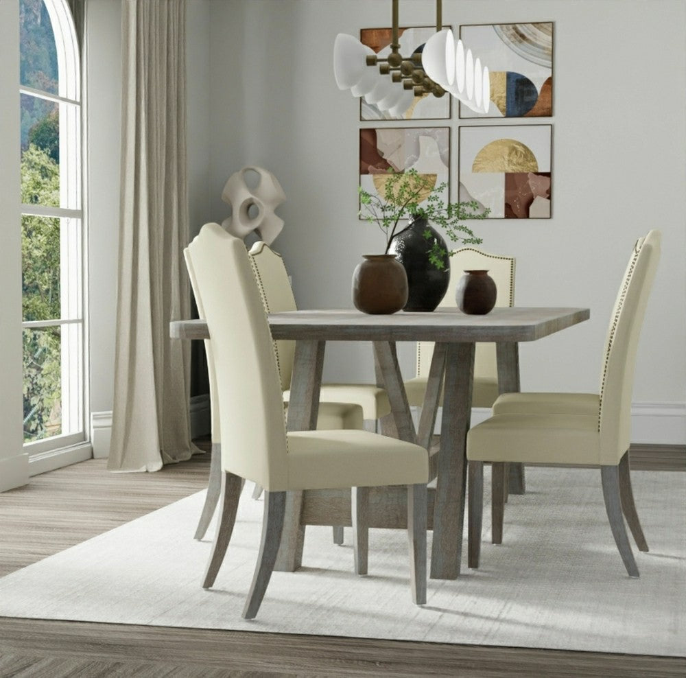 Romero Parson Linen Upholstery Chair, Natural Driftwood | Plow & Hearth