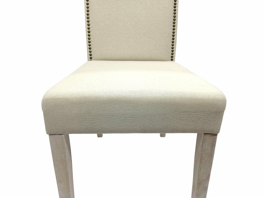 Romero Parson Linen Upholstery Chair, Natural Driftwood | Plow & Hearth