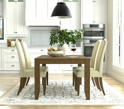 Romero Parson Linen Upholstery Chair, Harvest Oak | Plow & Hearth