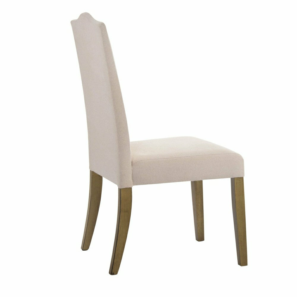 Romero Parson Linen Upholstery Chair, Harvest Oak | Plow & Hearth