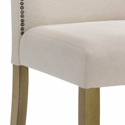 Romero Parson Linen Upholstery Chair, Harvest Oak | Plow & Hearth
