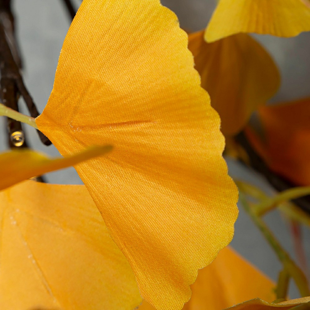 Indoor/Outdoor Lighted Yellow Gingko Garland | Plow & Hearth