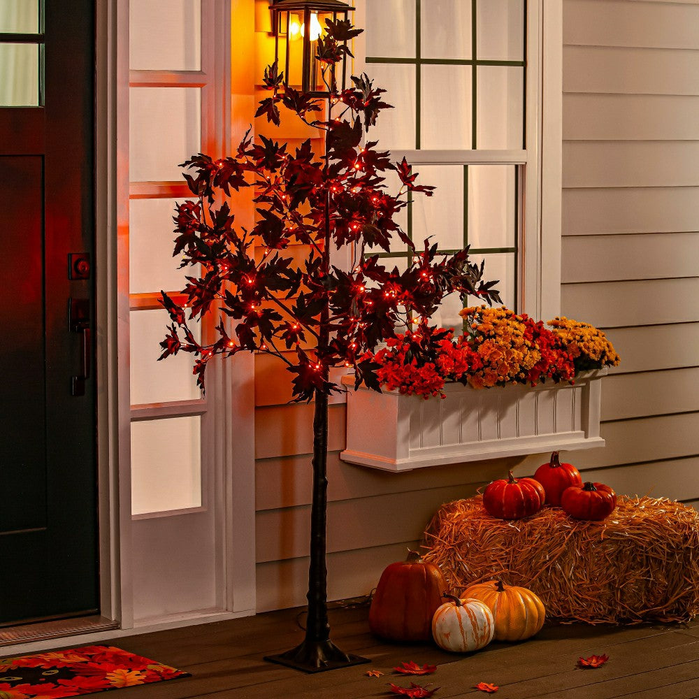 Halloween Maple Indoor/Outdoor LED Color Changing Tree, 65"H | Plow & Hearth