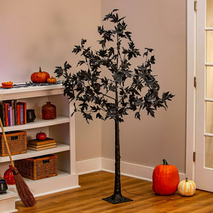 Halloween Maple Indoor/Outdoor LED Color Changing Tree, 65"H | Plow & Hearth