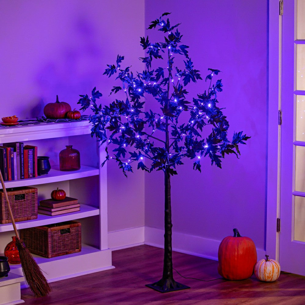 Halloween Maple Indoor/Outdoor LED Color Changing Tree, 65"H | Plow & Hearth