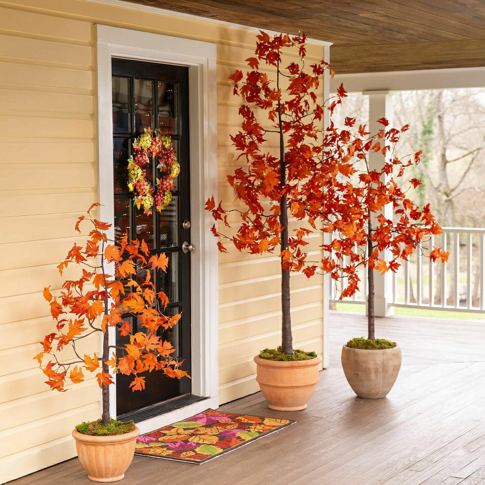 Indoor/Outdoor Electric Lighted Maple Tree, 8'H with 168 Lights | Plow & Hearth