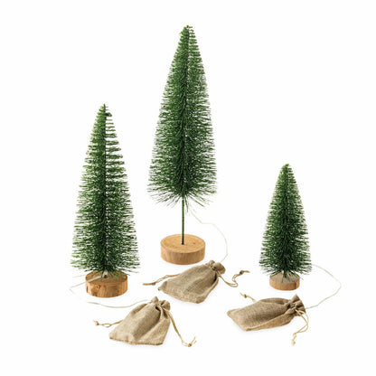 Set of Three Green Tabletop Trees | Plow & Hearth