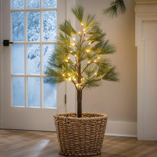 Winter Grove Tree Pine Indoor/Outdoor LED Artificial Tree, 48"H | Plow & Hearth