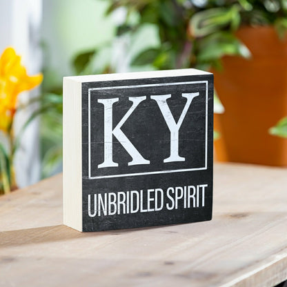State Sign Wood Block Kentucky 6"x6" | Plow & Hearth