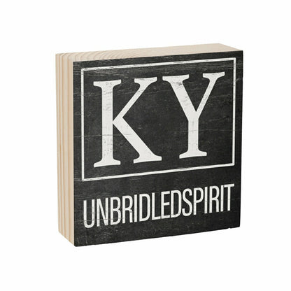 State Sign Wood Block Kentucky 6"x6" | Plow & Hearth