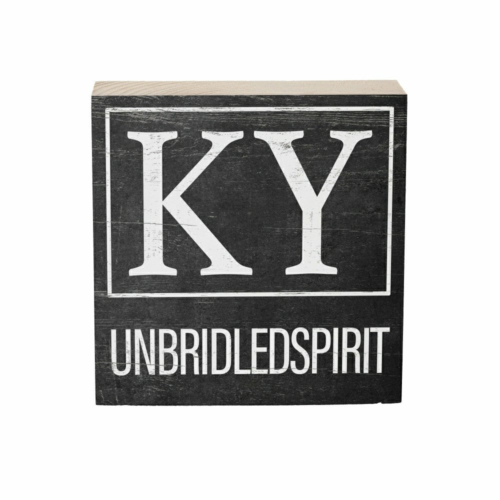 State Sign Wood Block Kentucky 6"x6" | Plow & Hearth
