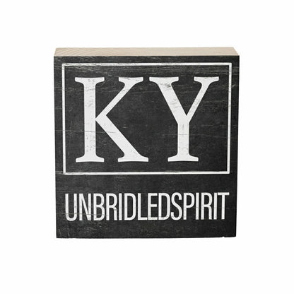 State Sign Wood Block Kentucky 6"x6" | Plow & Hearth