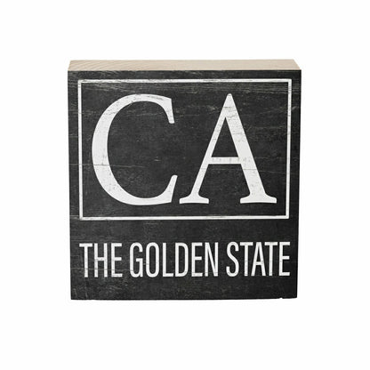 State Sign Wood Block California 6"x6" | Plow & Hearth