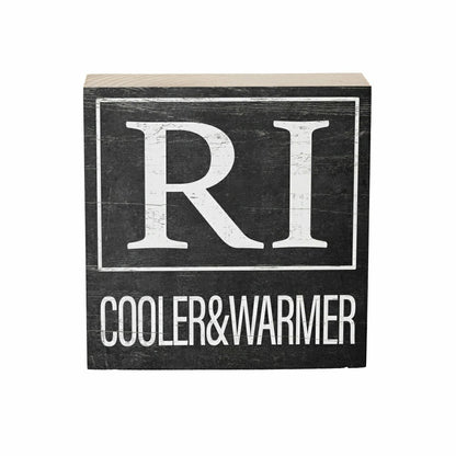 State Sign Wood Block Rhode Island 6"x6" | Plow & Hearth