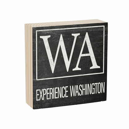 State Sign Wood Block Washington 6"x6" | Plow & Hearth