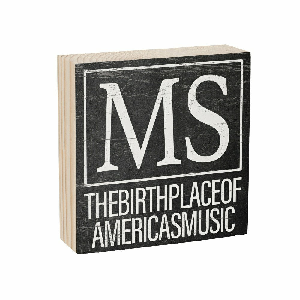 State Sign Wood Block Mississippi 6"x6" | Plow & Hearth