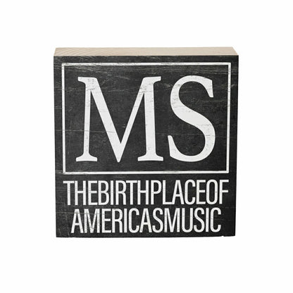 State Sign Wood Block Mississippi 6"x6" | Plow & Hearth