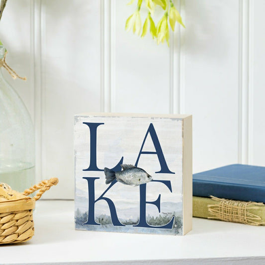 Lake Living Wooden Plock Lake Fish 6x6" | Plow & Hearth