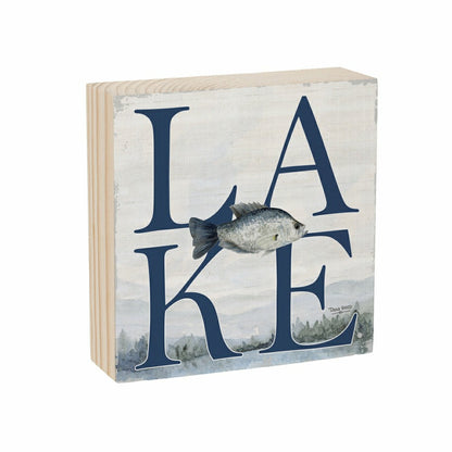 Lake Living Wooden Plock Lake Fish 6x6" | Plow & Hearth