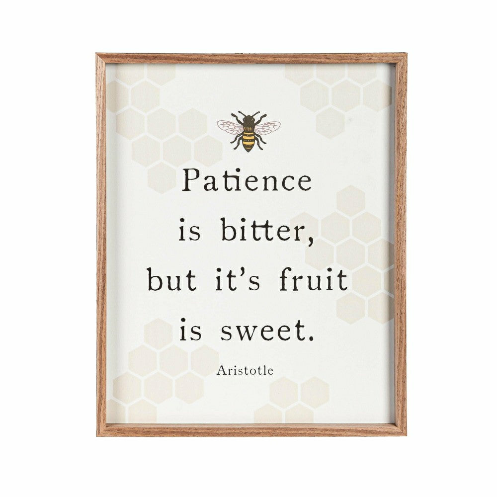 Pollinator Garden Indoor Wall Décor, Wooden Wall with Frame, Inspirati | Plow & Hearth