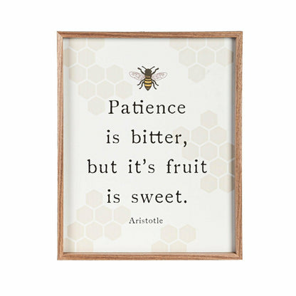 Pollinator Garden Indoor Wall Décor, Wooden Wall with Frame, Inspirati | Plow & Hearth