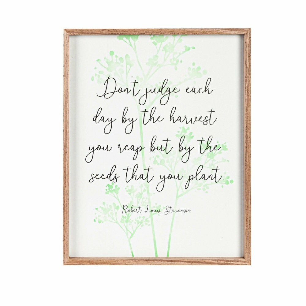 Pollinator Garden Indoor Wall Décor, Wood, Inspirational Leaves Print  | Plow & Hearth