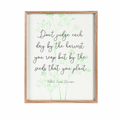 Pollinator Garden Indoor Wall Décor, Wood, Inspirational Leaves Print  | Plow & Hearth