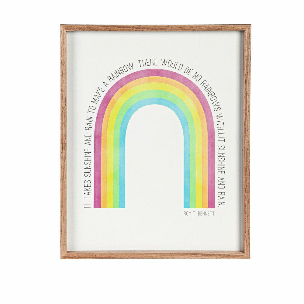 Framed wall art,wall art,wood wall art,rainbow decor,inspirational decor,inspirational wood decor,inspirational rainbow decor | Plow & Hearth