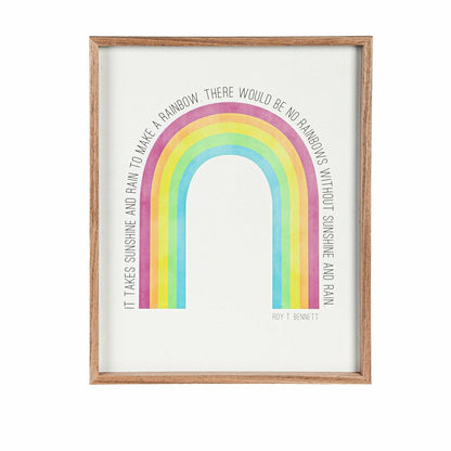 Framed wall art,wall art,wood wall art,rainbow decor,inspirational decor,inspirational wood decor,inspirational rainbow decor | Plow & Hearth