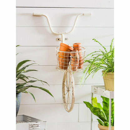 White Metal Bicycle Wall Art | Plow & Hearth