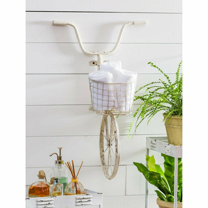 White Metal Bicycle Wall Art | Plow & Hearth
