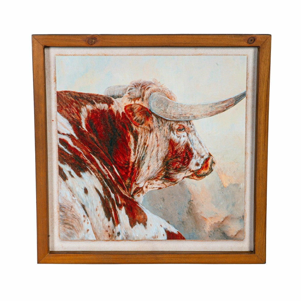 Longhorn Metal and Wood Wall Décor, 16"L x 16"H | Plow & Hearth