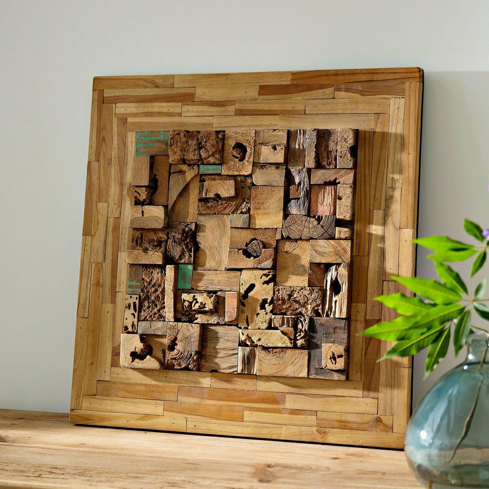 Javanese Wood Block Wall Art | Plow & Hearth