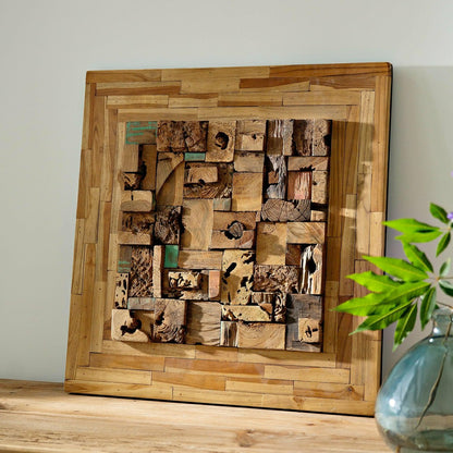 Javanese Wood Block Wall Art | Plow & Hearth