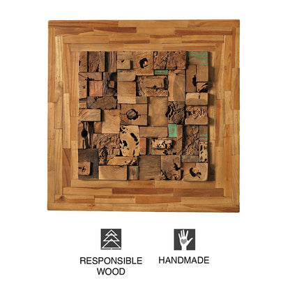 Javanese Wood Block Wall Art | Plow & Hearth