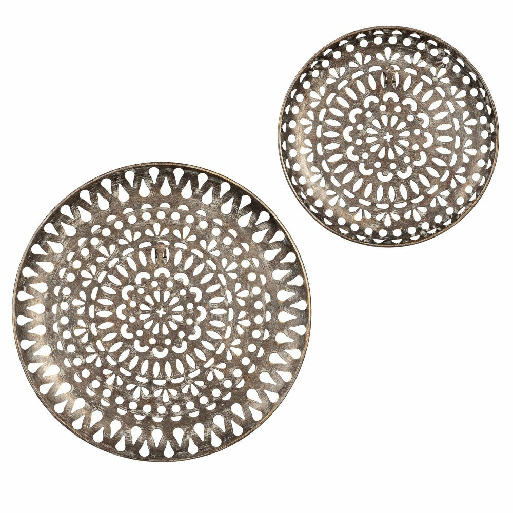 Silver Medallion Wall Décor, Set of 2 | Plow & Hearth